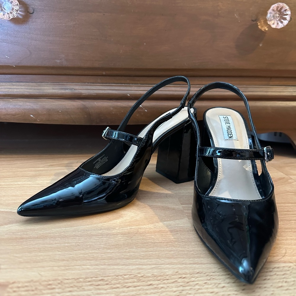 Steve Madden Black Patent Heels